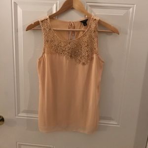 Peach XS Ann Taylor Tank w Crystals