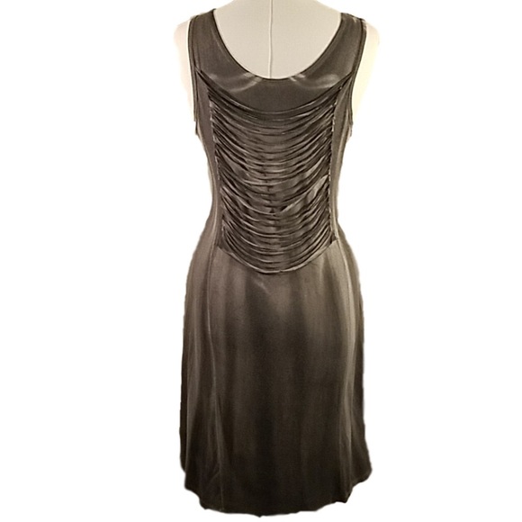 Dresses & Skirts - Gray tie-dyed Slashed Back Studded Bling Dress M