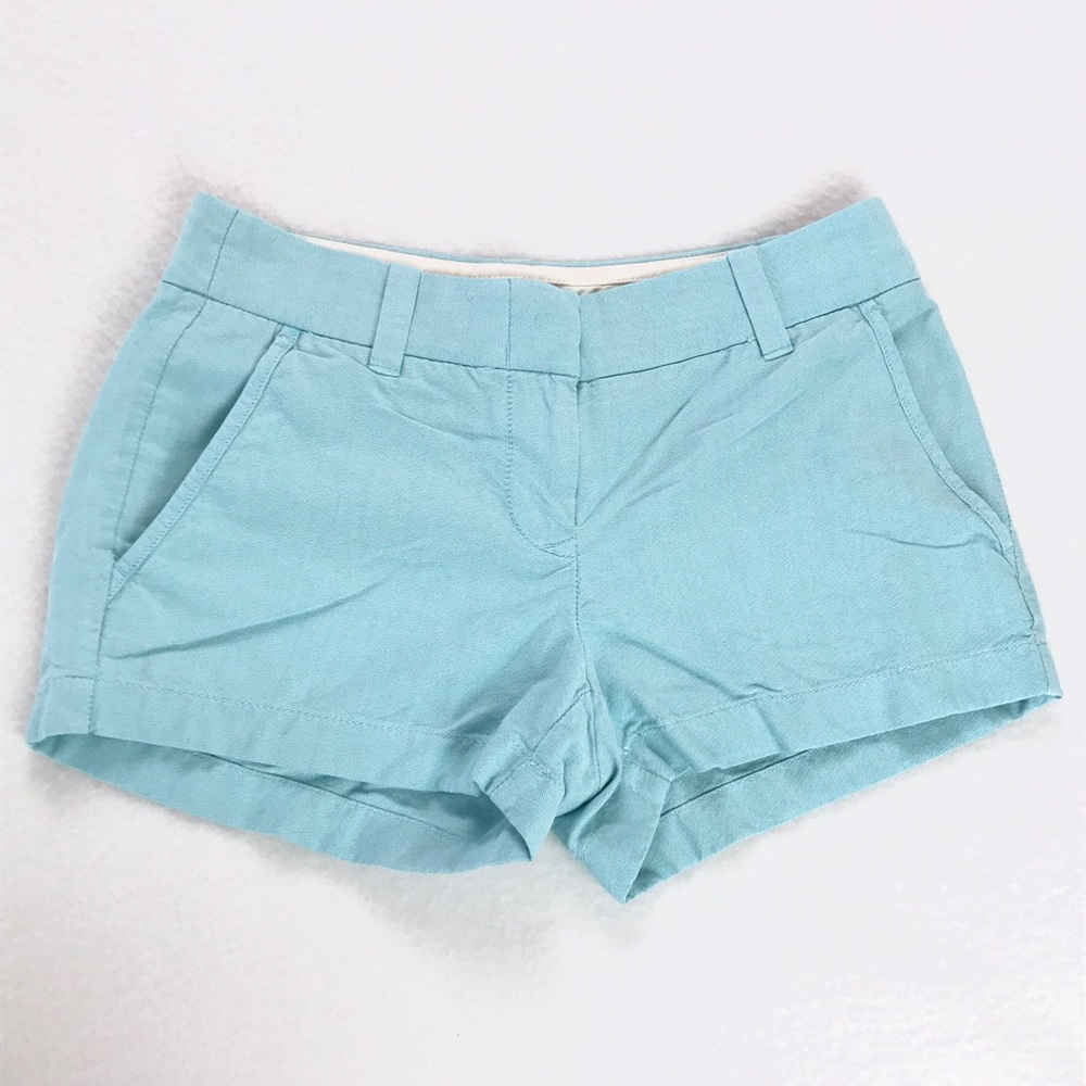 J. Crew Light Blue Oxford Shorts 3" Inseam