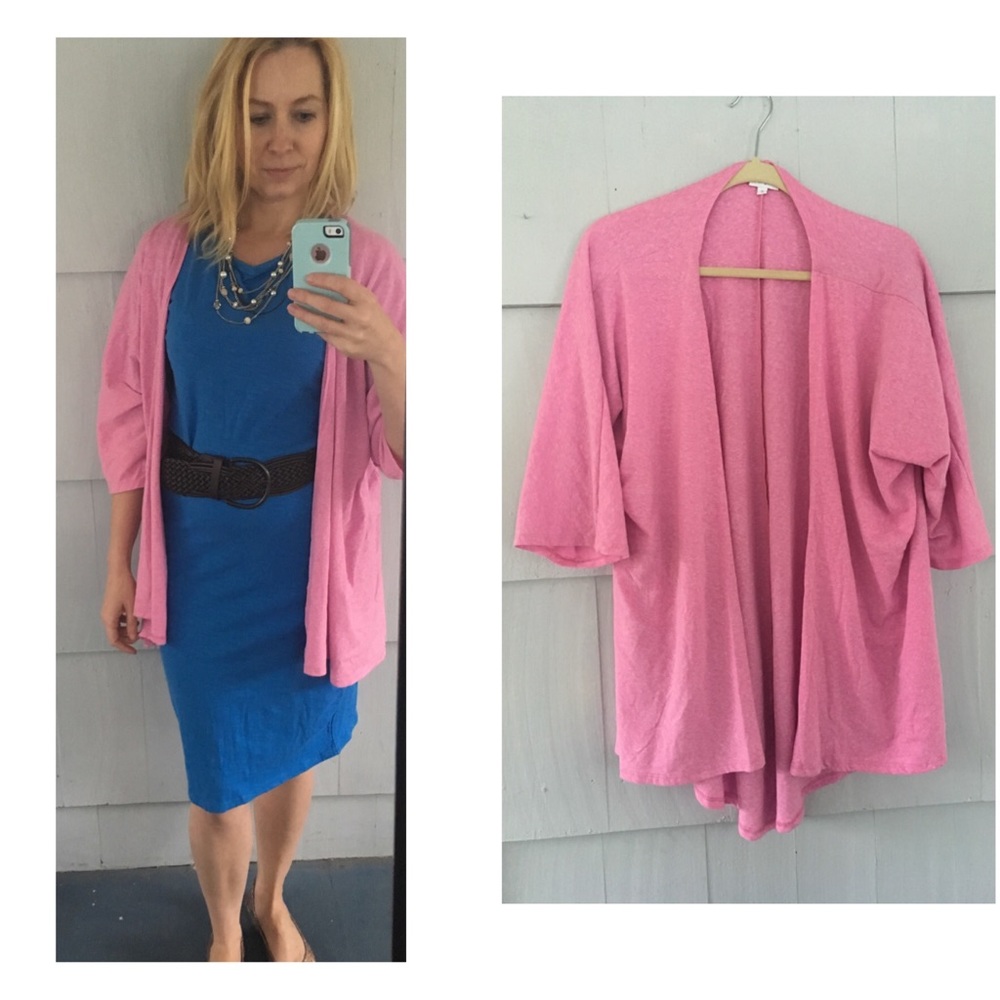 S LuLaRoe Lindsay Kimono EUC