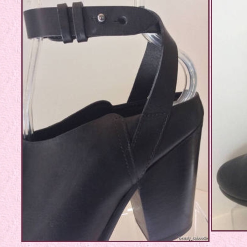NEW RAG & BONE Kenny Leather Ankle Strap  Clog Black (Size 36) - MSRP $450.00! - Picture 3 of 5