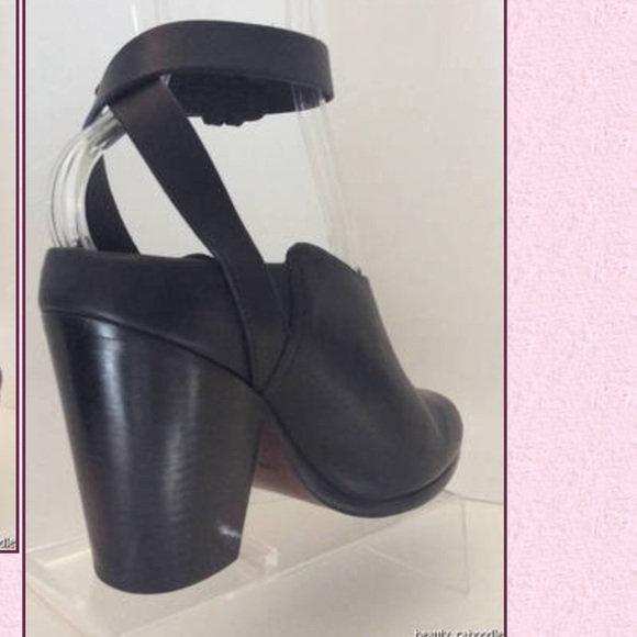 NEW RAG & BONE Kenny Leather Ankle Strap  Clog Black (Size 36) - MSRP $450.00! - Picture 2 of 5