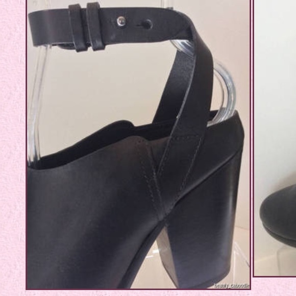 NEW RAG & BONE Kenny Leather Ankle Strap  Clog Black (Size 36) - MSRP $450.00! - Picture 3 of 5