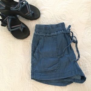 Denim lookalike Pull-on Shorts