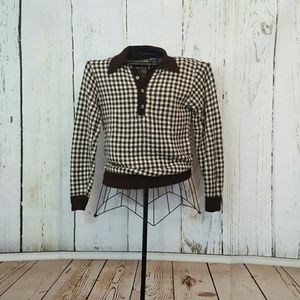 Vintage Houndstooth Sweater, Size M