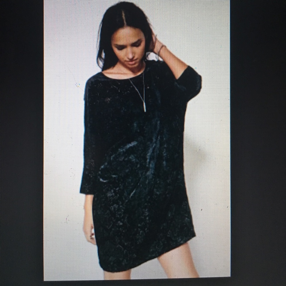 Silence and noise black velvet dress