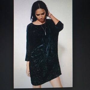 Silence and noise black velvet dress