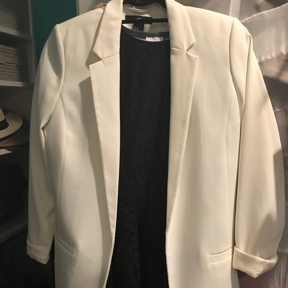 White silky blazer from H&M - NWT