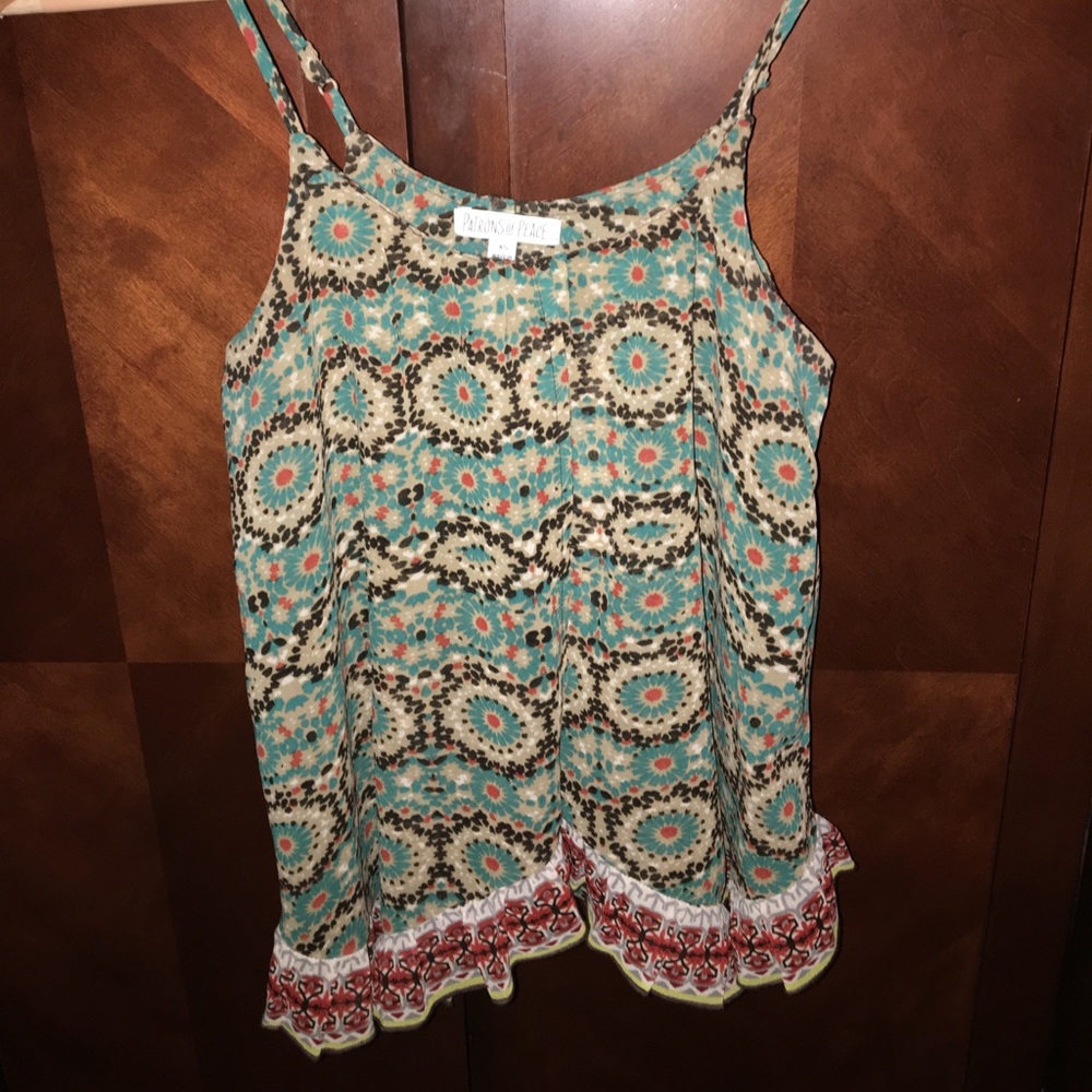 Patrons of Peace patterned  blouse☮️