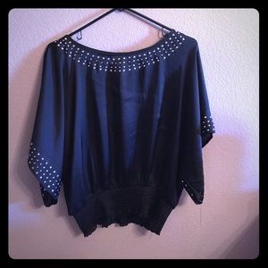Studded black blouse
