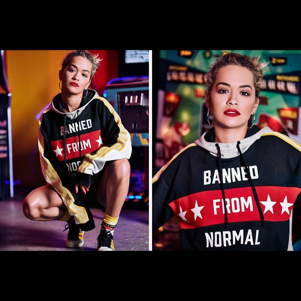 XS Banned From Normal Hoodie - Rita Ora x Adidas