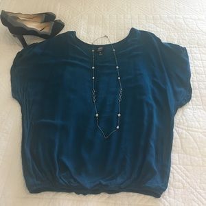 Bobeau Teal Blouse from Nordstrom