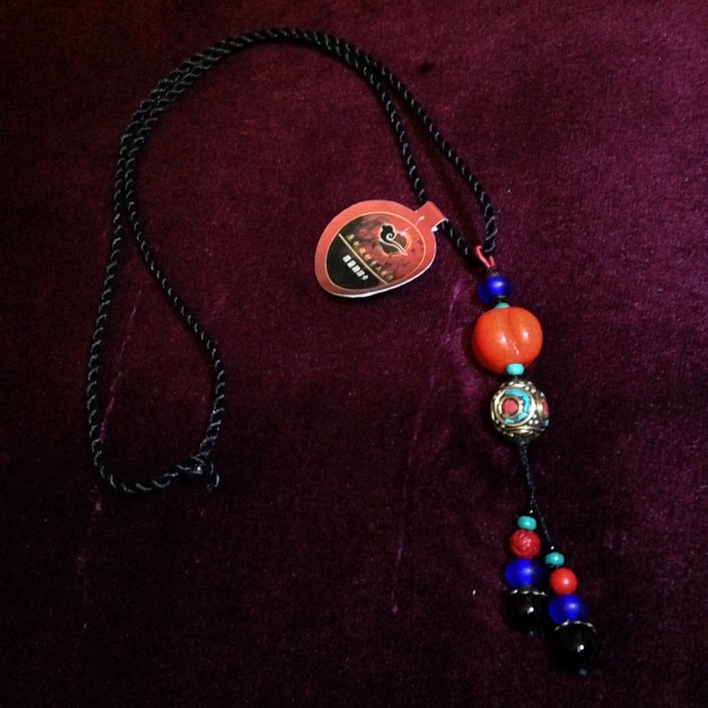 Long Chinese Bead Necklace