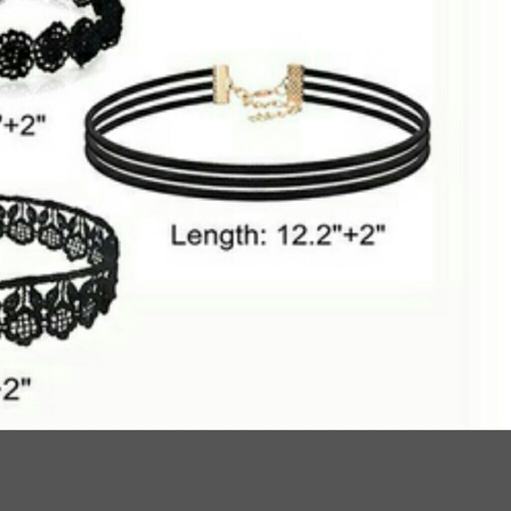 NWT 3 strand "wrap look" choker leather styling