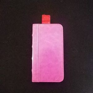 Iphone 5 pink wallet case