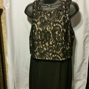 women's black and lace ivanka trump style dress.