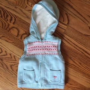 Janie & Jack fur lined sweater vest