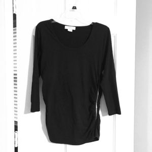Black side zip shirt