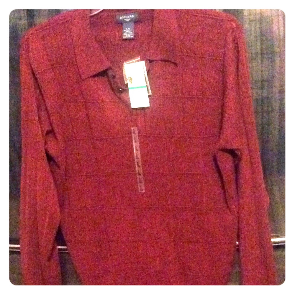 Dockers lg pull over collar sweater