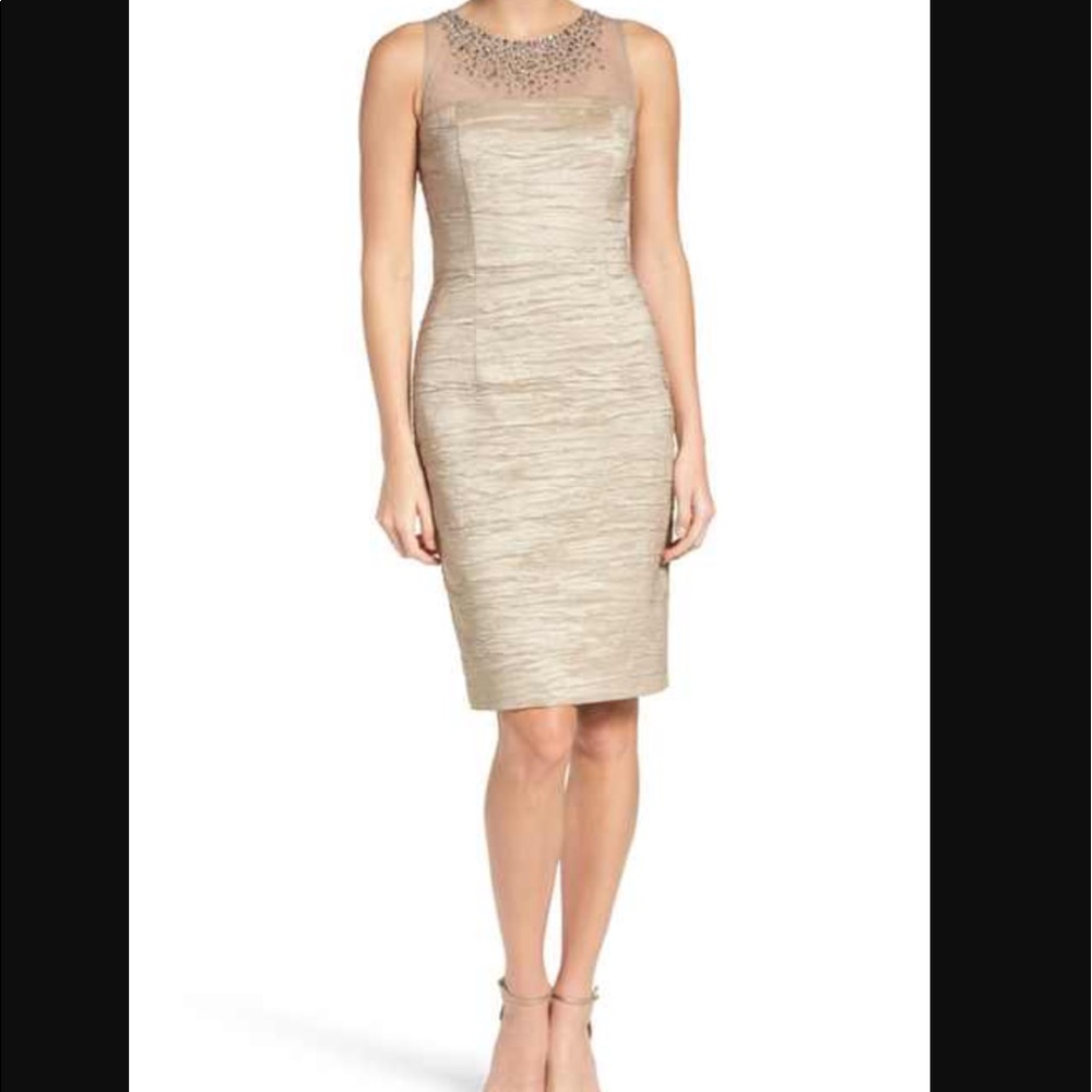 Eliza J Womens Taupe Dress