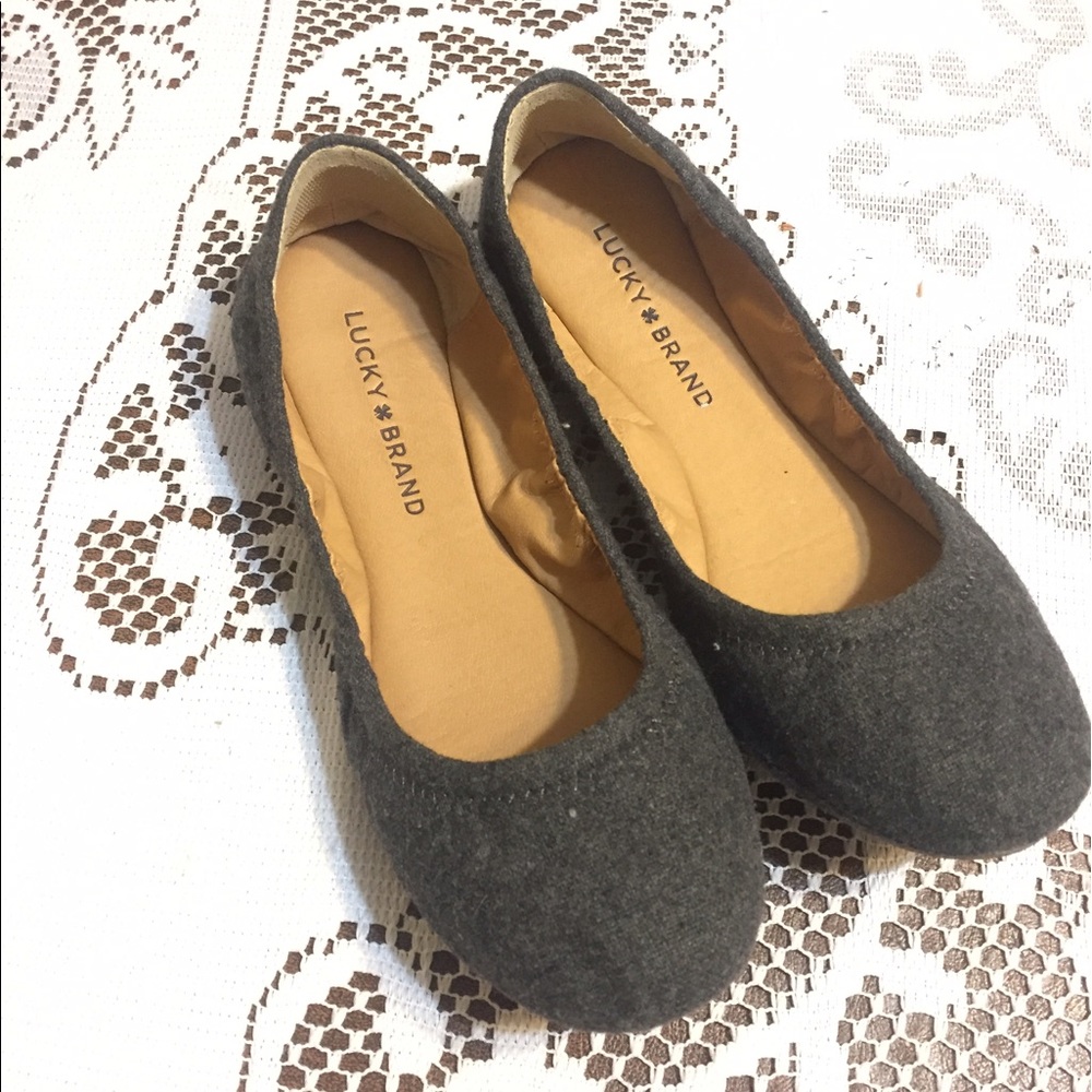 Lucky Brand Grey Flats | Hardly Worn!