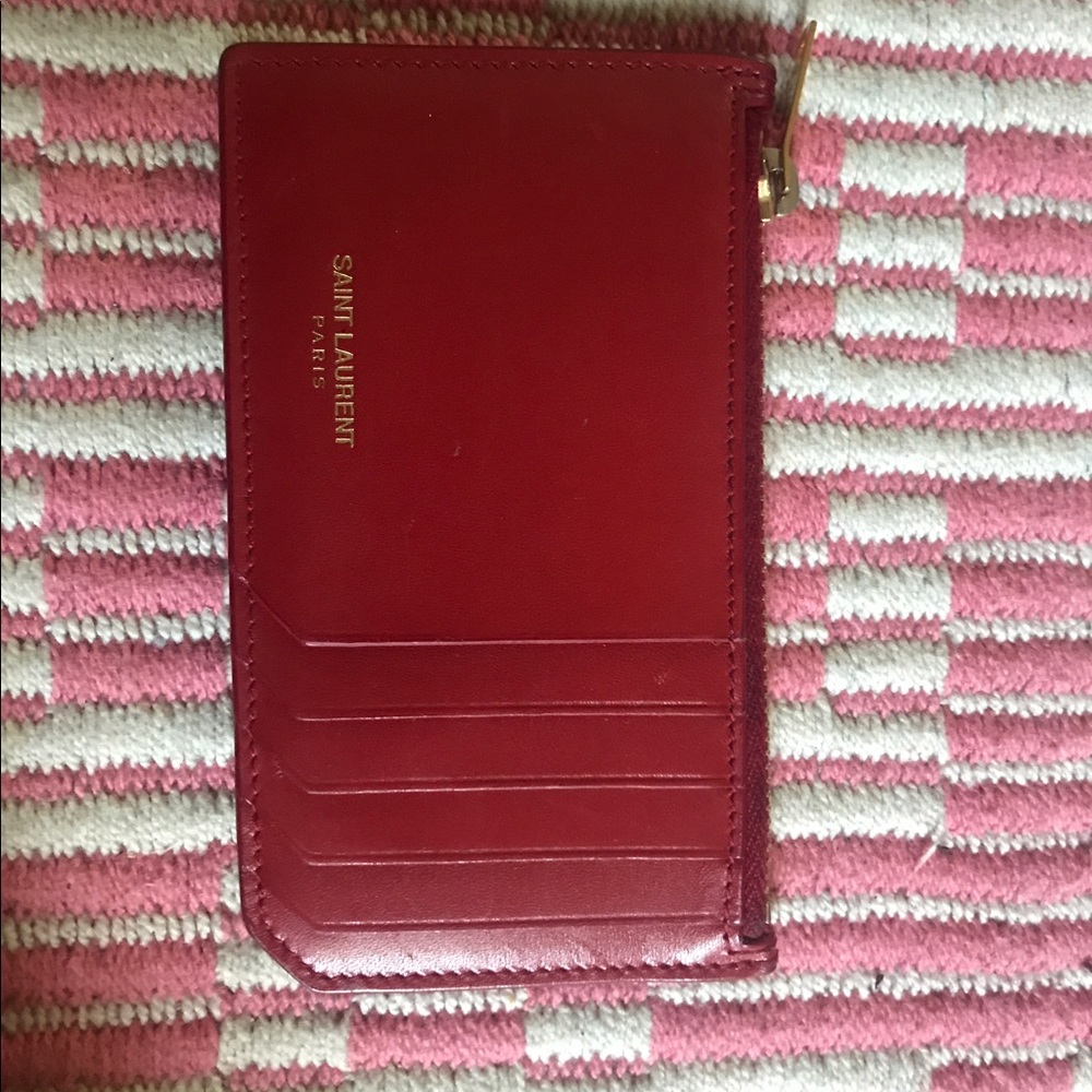 Saint Laurent Leather Card Holder( trading item)