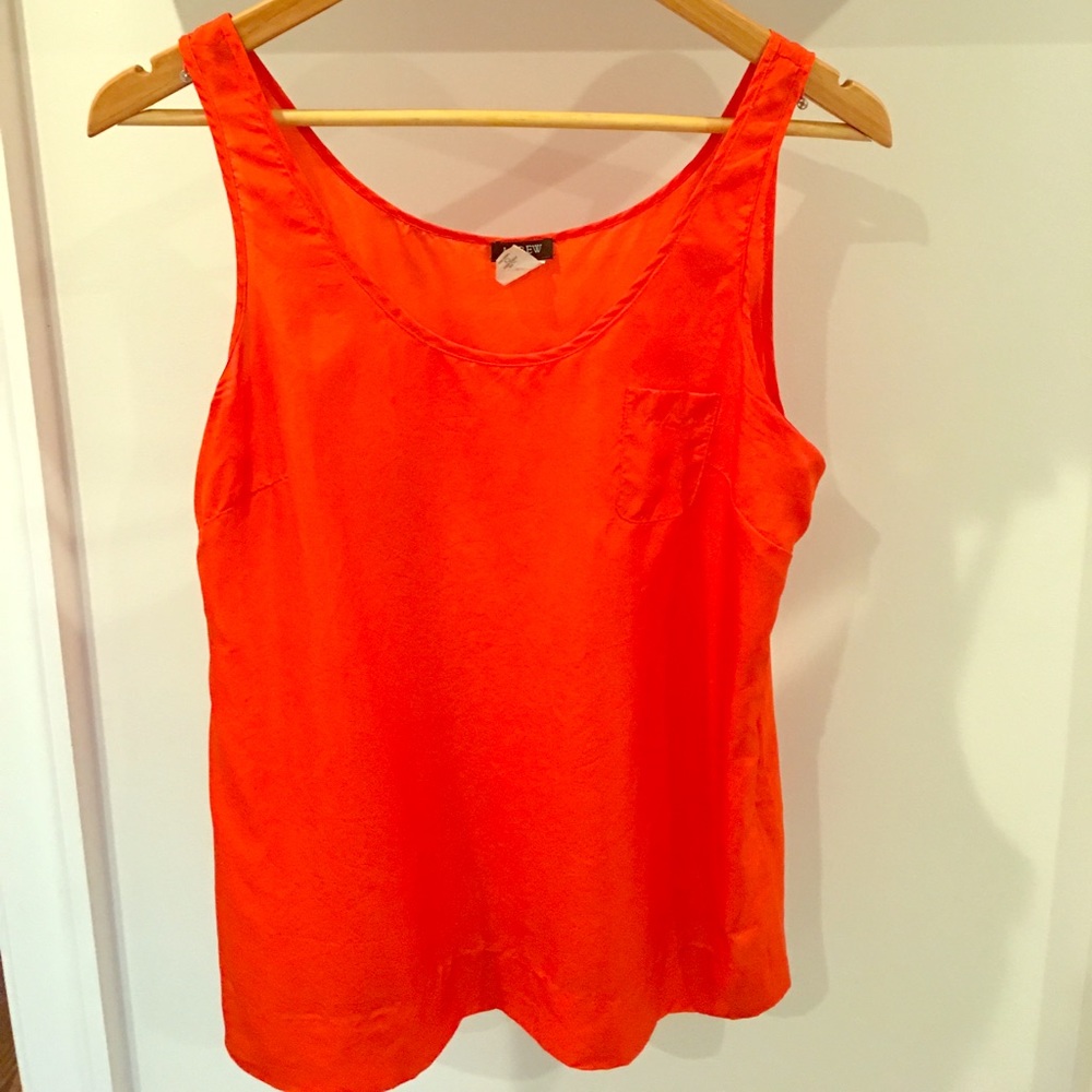 J.Crew Orange silk blouse