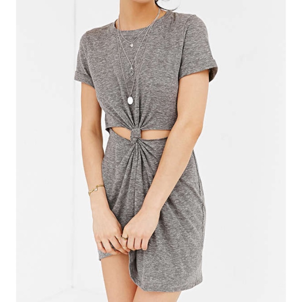 Honey Punch knot in front tshirt dress