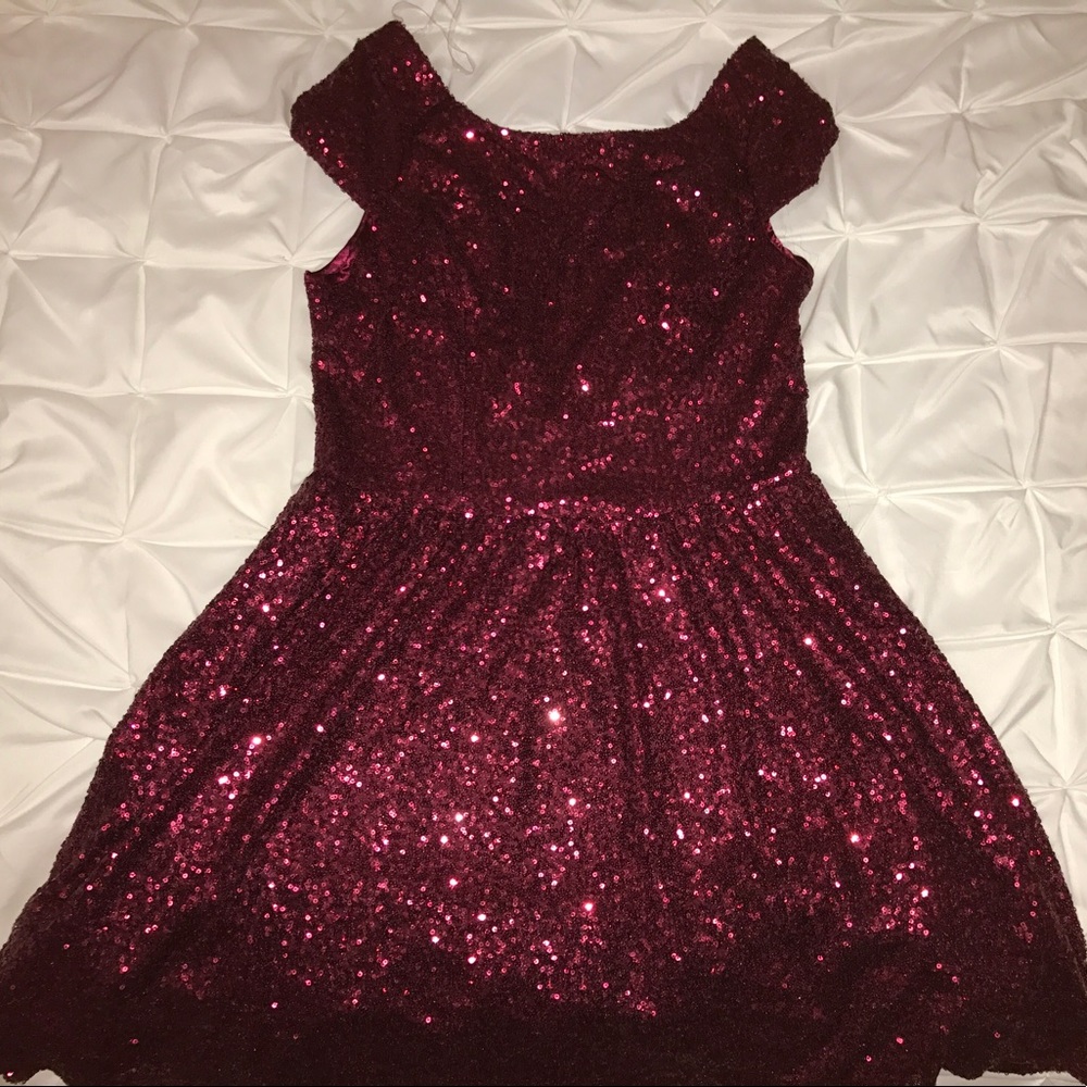Sequined Red Dress