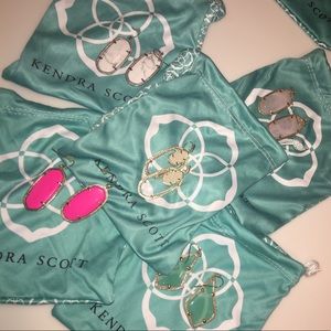 5 Pairs of Barely-worn Kendra Scott earrings