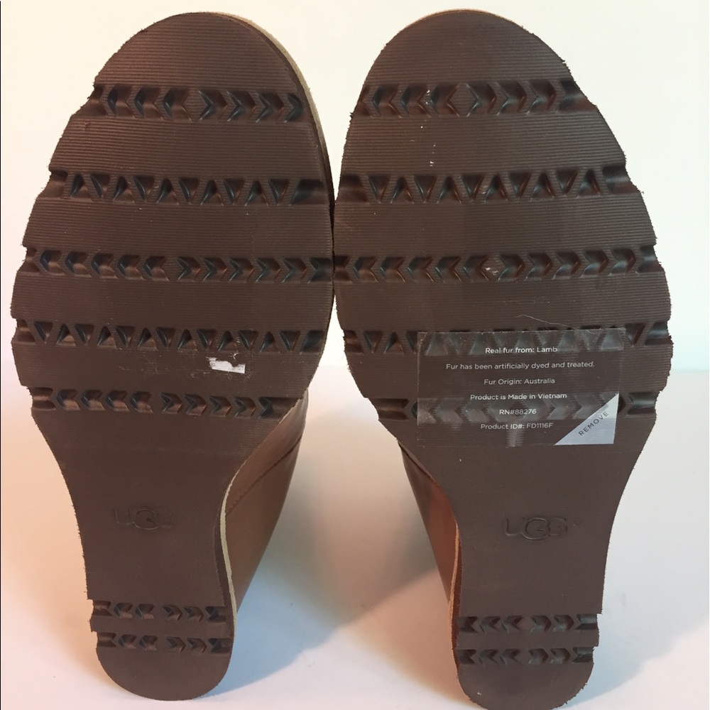 ** SOLD** UGG AMAL boot chestnut leather Sz 6.5 - Picture 5 of 8