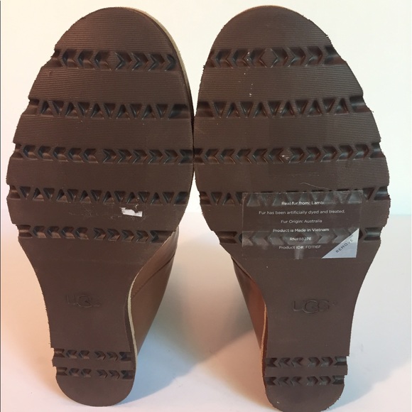 ** SOLD** UGG AMAL boot chestnut leather Sz 6.5 - Picture 5 of 8