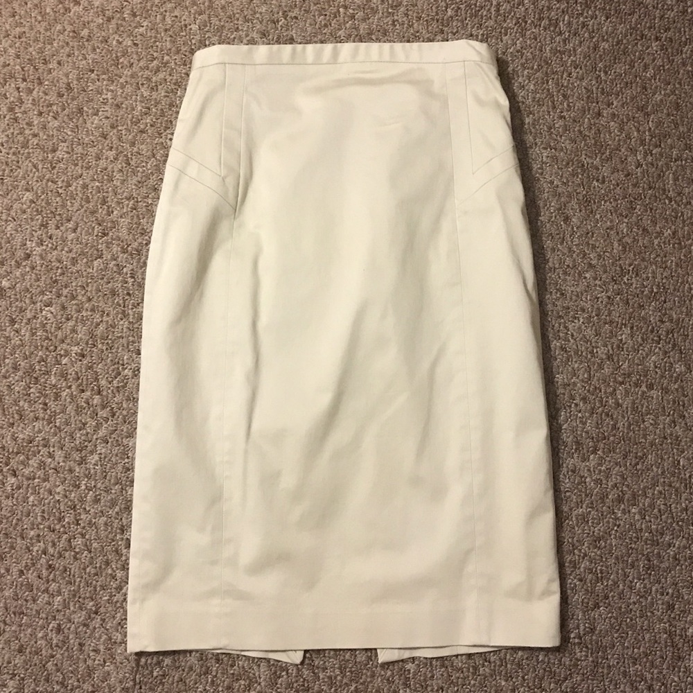 Khaki pencil skirt