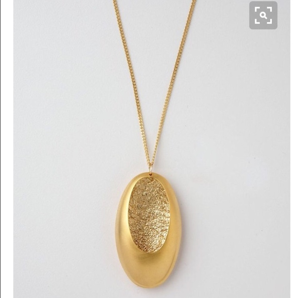 Citrine by the Stones Gold Leather Pendant