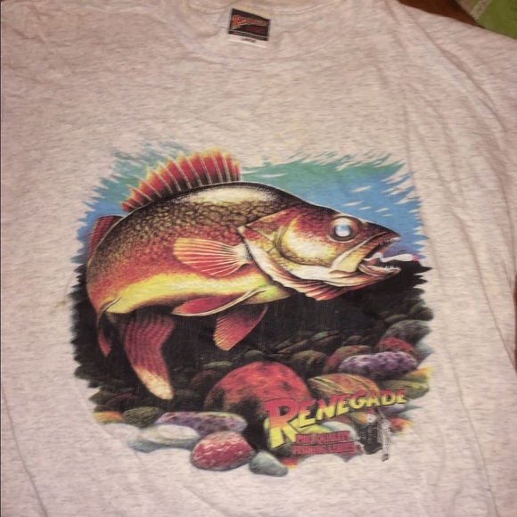Vintage Shirts Fish Renegade Fishing Graphic Shirt Size L Poshmark