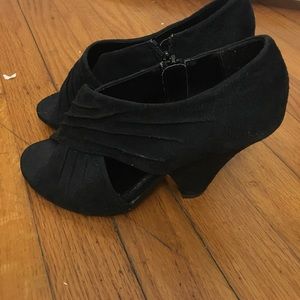 Black Suede Wedges