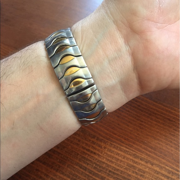 HP! Vintage 90 Seiko Chronograph Gold/Silver Watch - Picture 5 of 5