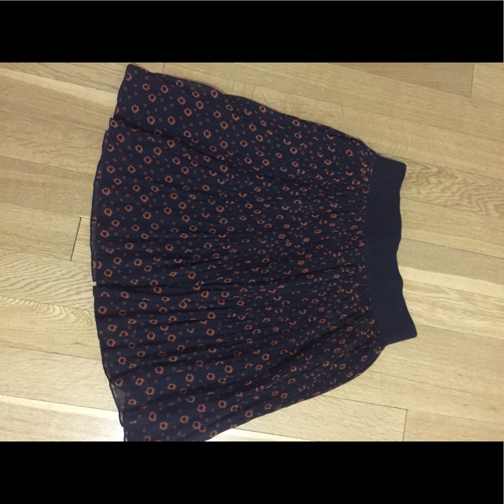 Lindex Blue and Orange High Waist Skirt