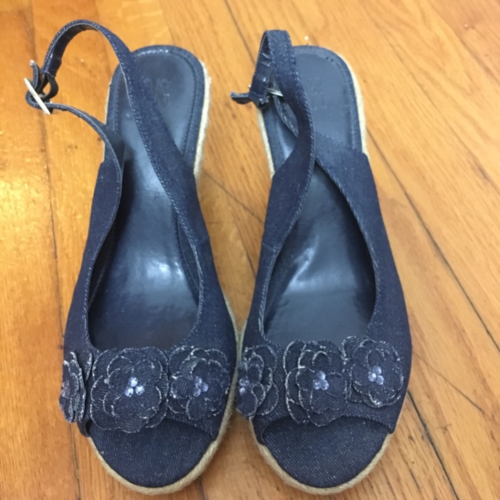Denim Wedges