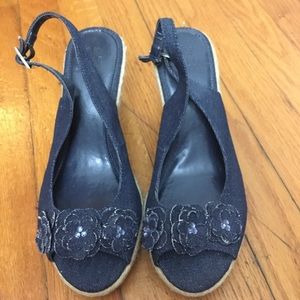Denim Wedges