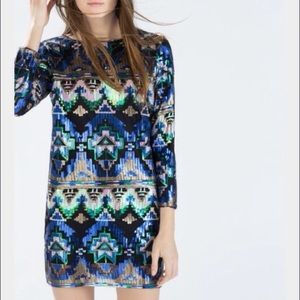 Zara sequin dress.