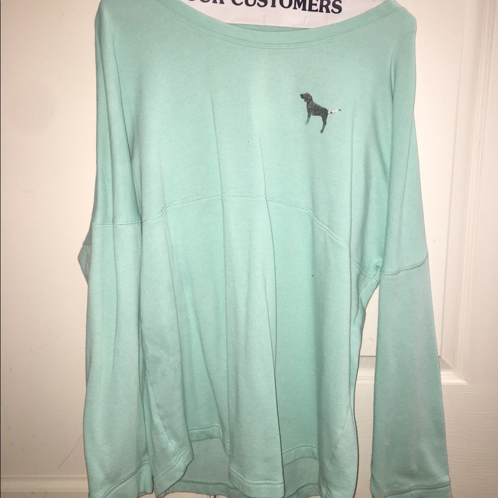 Mint green long sleeve sweater tee