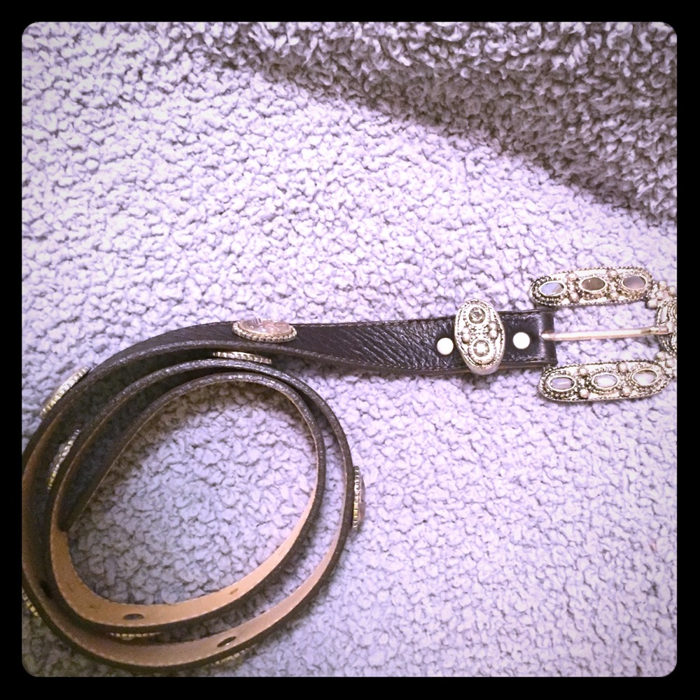 ⚜️ Leather Rock Pretty Beaded Belt ⚜️