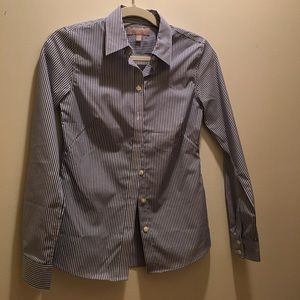 Banana Republic blue and white stripe shirt 0