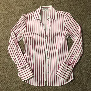 Pink stripe button down