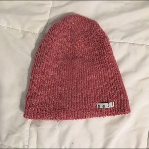 neff red and white slouchy beanie
