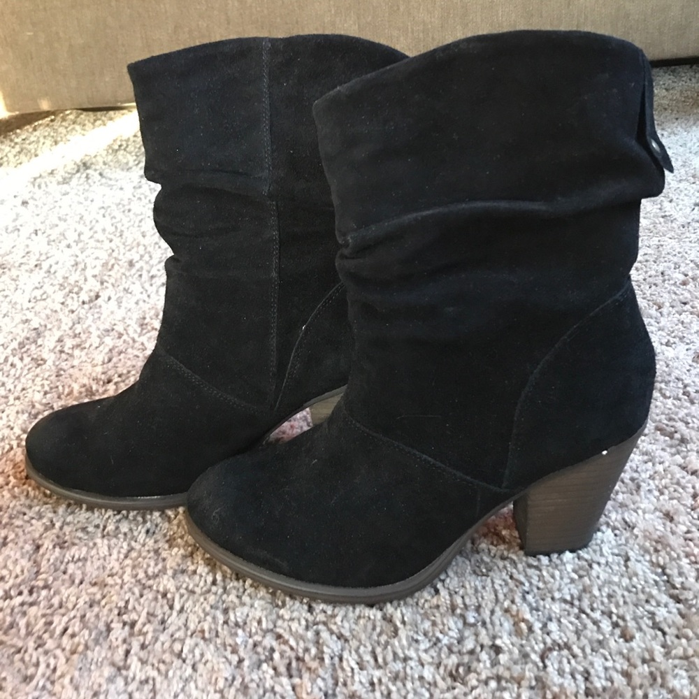 ALDO black suede boots