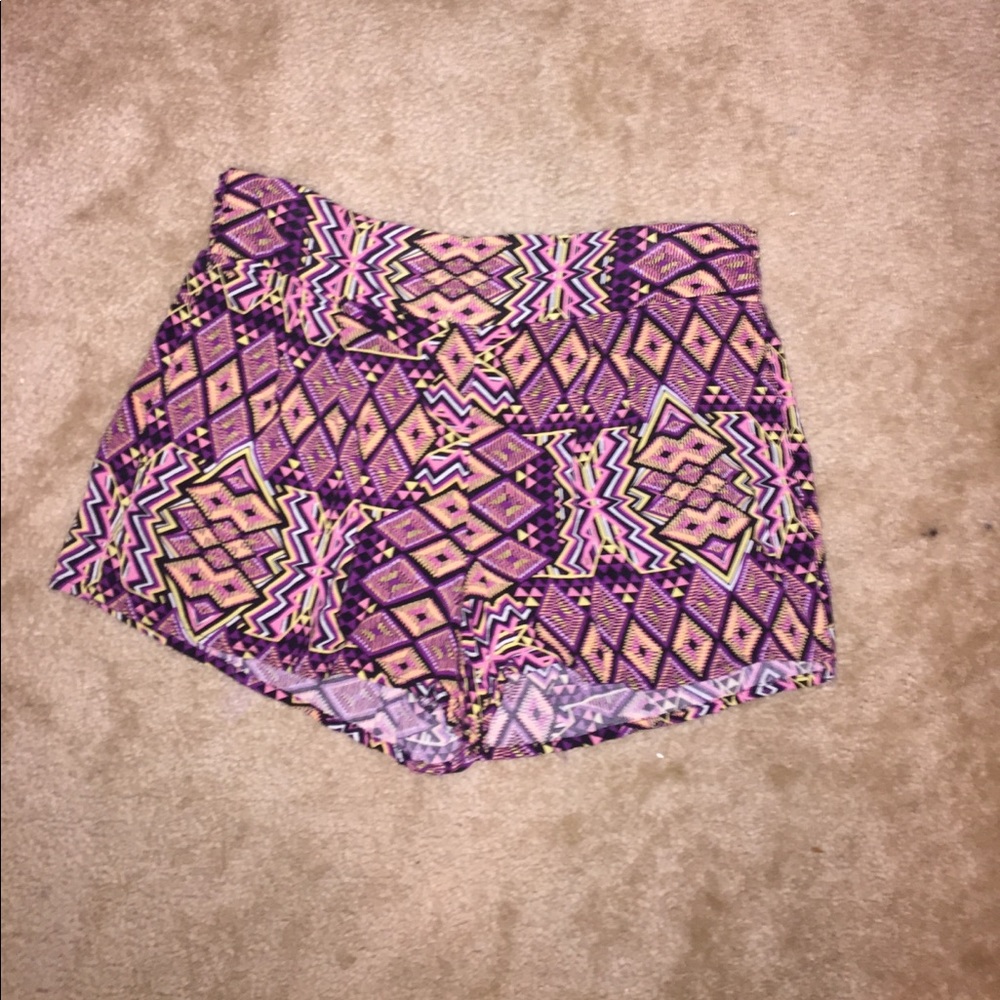 High waisted tribal shorts
