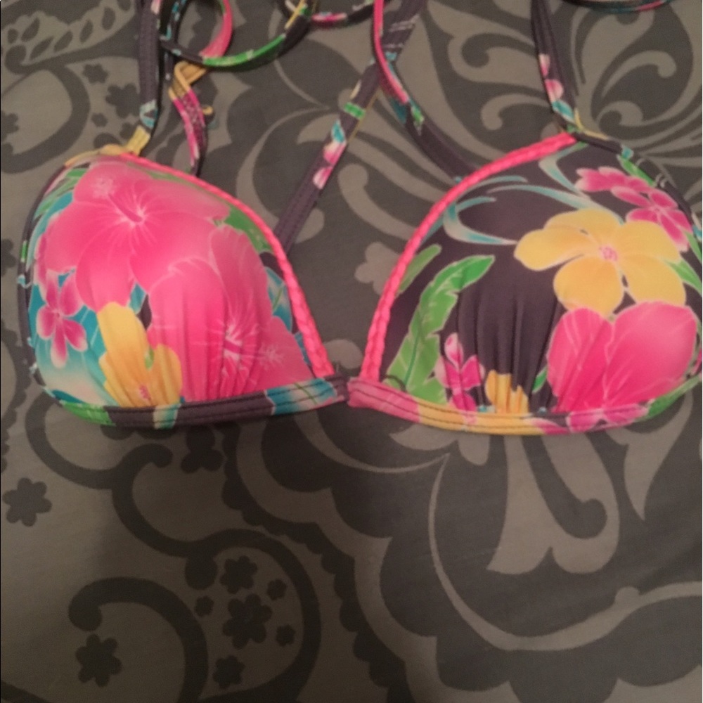 Floral bikini top
