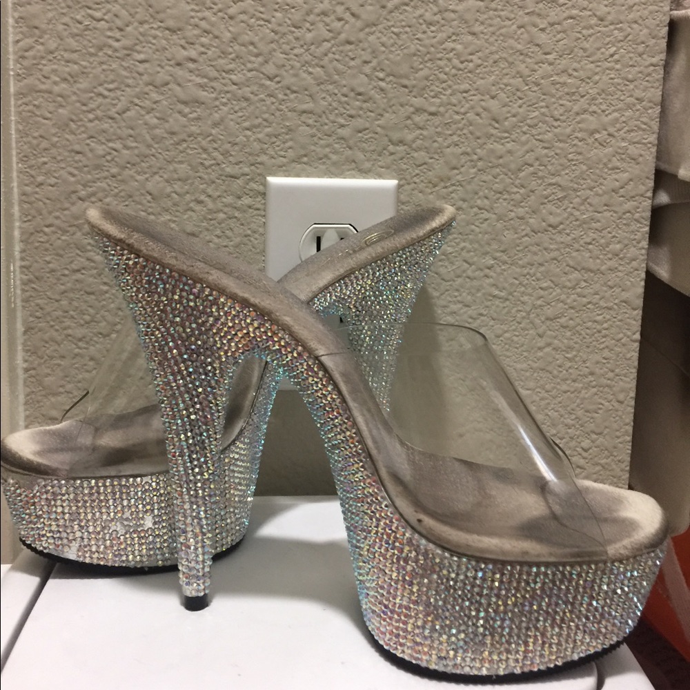 rhinestone Pleaser heels 👠✨ size 8